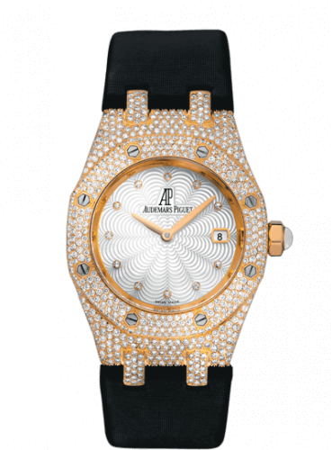 Replica reloj Audemars Piguet Royal Oak Oro rosado/Diamond/MOP/Strap 67605OR.ZZ.D009SU.01