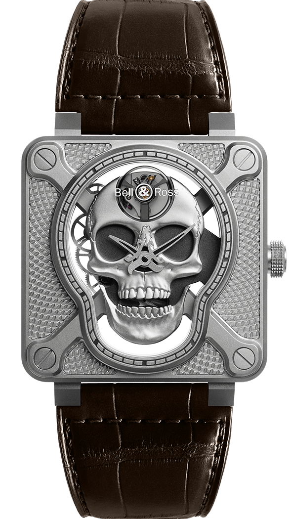 Reloj para hombre BELL & Ross Instruments Laughing Skull BR01-SKULL-SK-ST