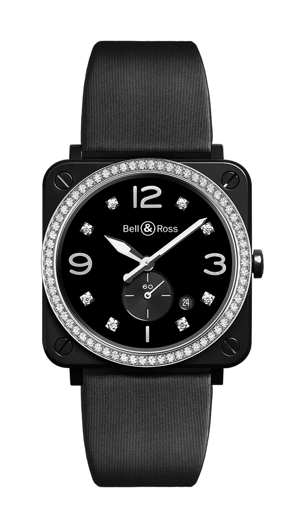 Reloj Bell & Ross BR S Black Ceramic Diamonds de 39 mm BRS-BL-CES-LGD/SSA