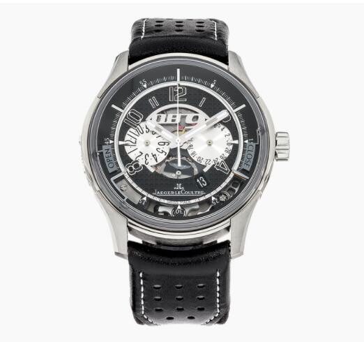 Jaeger-LeCoultre Amvox 2 DB9 Transponder Black Dial Calfskin Leather Automatic hombre Chronograph Q192T460 Reloj
