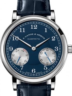 A Lange&Sohne 1815 Arriba/Abajo Oro Blanco / Azul / Wempe 234.041 Reloj