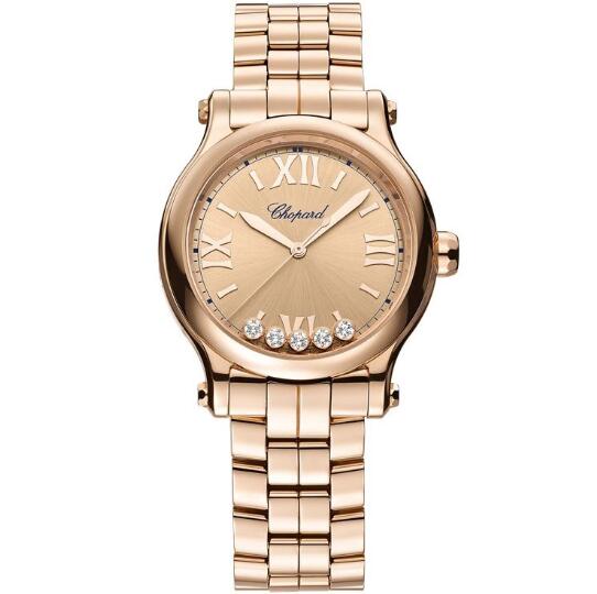 Chopard Happy Sport Oro rosa Diamantes Automatico 33 mm 275378-5008 Reloj