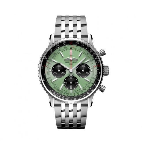 Breitling Navitimer B01 Cronografo 43 Acero inoxidable Mint Green marcar AB0138241L1A1 Reloj
