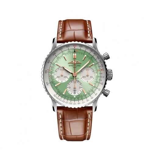 Breitling Navitimer B01 Cronografo 41 Acero inoxidable Verde menta AB0139211L1P1 Reloj