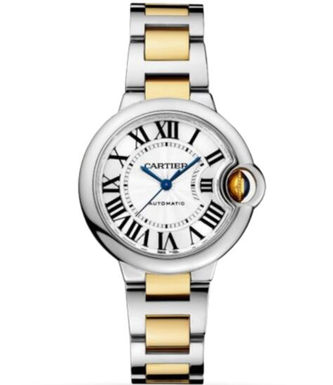 Cartier Ballon Bleu automatico plata marcar Senoras W2BB0029 Reloj