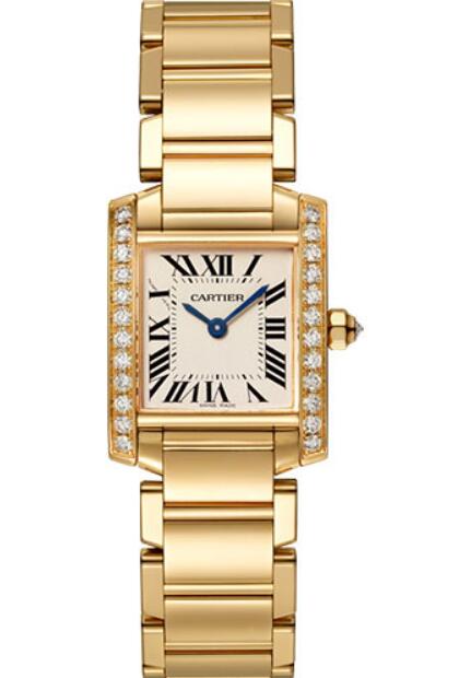 Cartier Tank Francaise Small 18kt Yellow Gold Diamonds mujer WJTA0024 Reloj