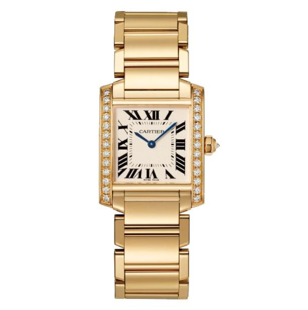 Cartier Tank Francaise Medium 18kt Oro amarillo Diamantes Mujeres WJTA0025 Reloj