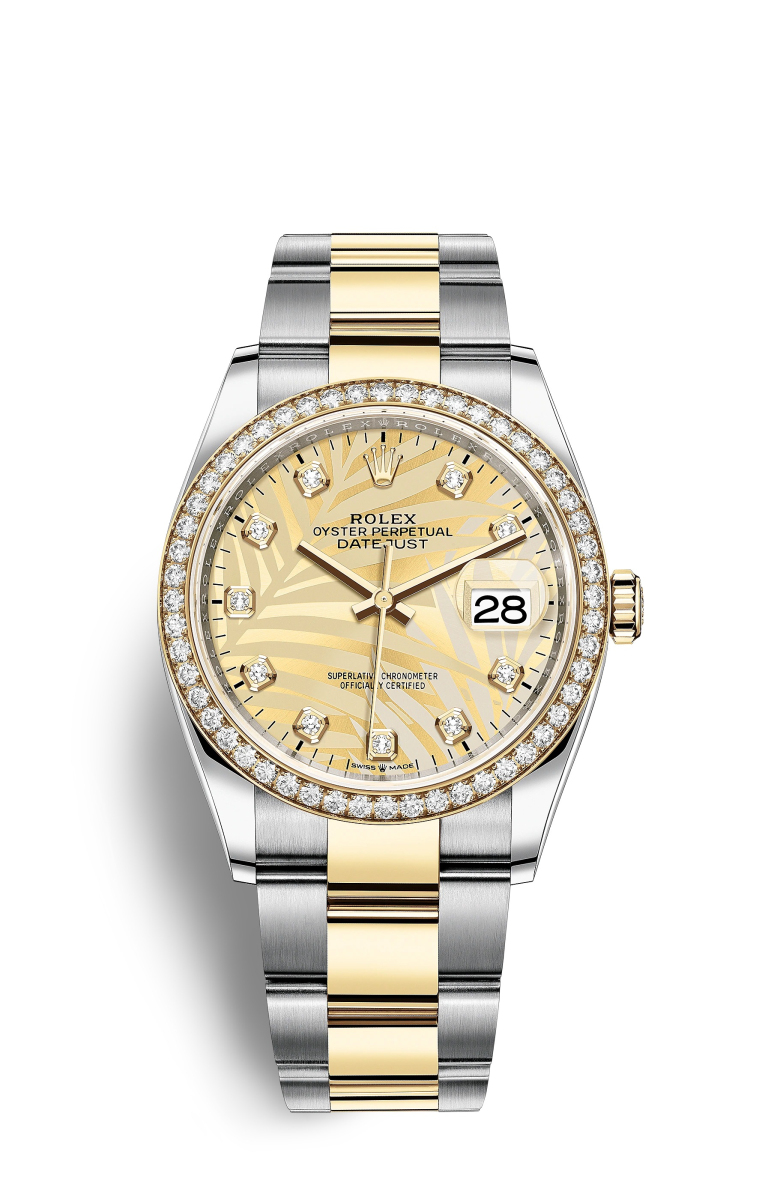 Rolex Datejust 36 Oystersteel oro amarillo y diamantes M126283RBR-0030 Reloj