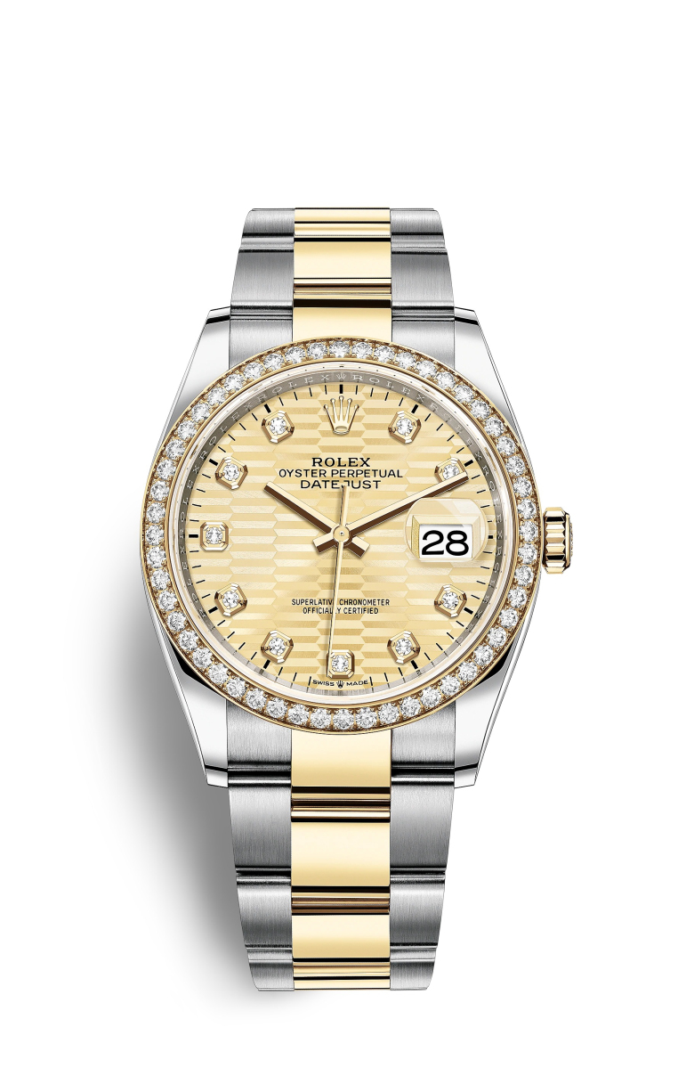 Rolex Datejust 36 Oystersteel oro amarillo y diamantes M126283RBR-0032 Reloj