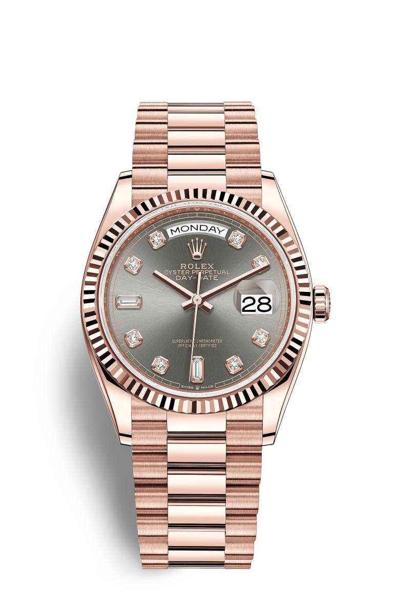 Rolex Day-Date 36 Oro Everose de 18 quilates M128235-0050 Reloj