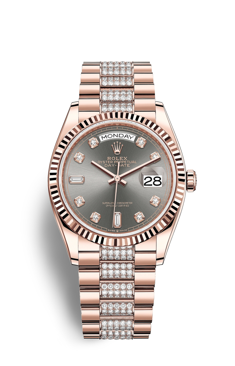 Rolex Day-Date 36 Oro Everose de 18 quilates M128235-0051 Reloj