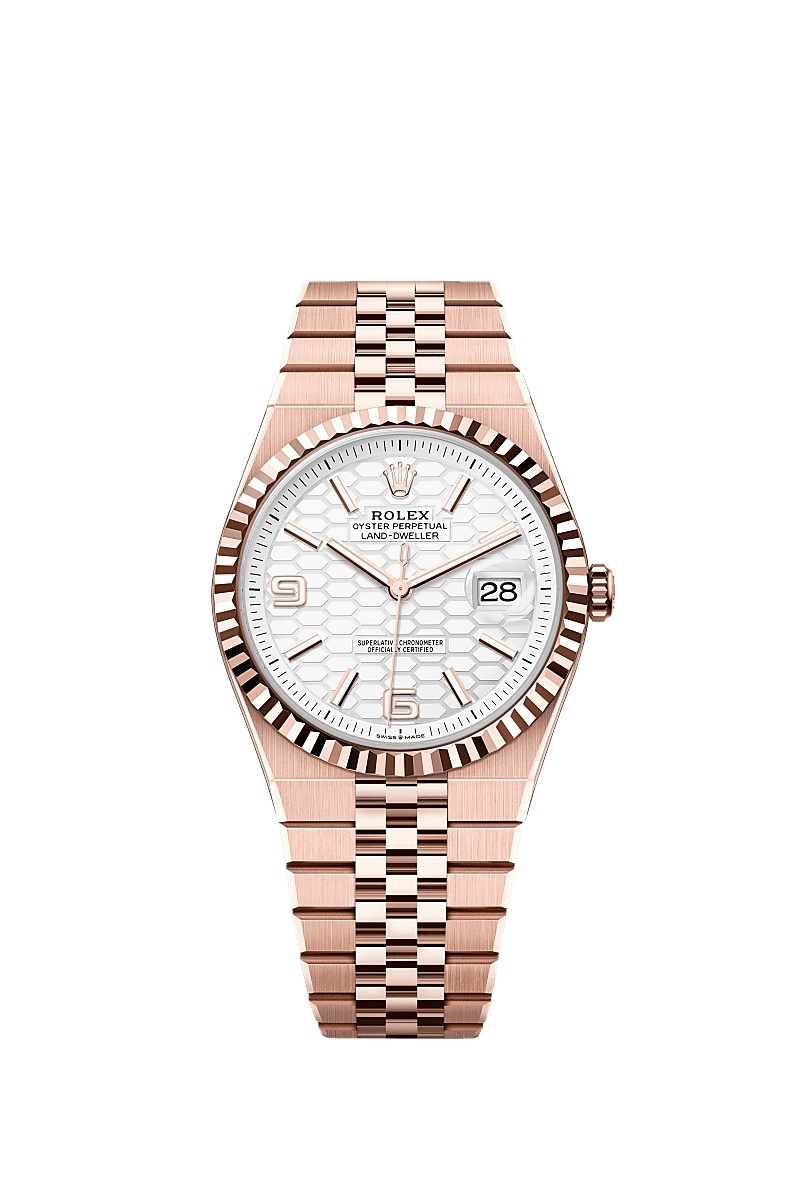 Rolex 127335-0001 Land-Dweller 40 Everose Blanco Plano Jubilee