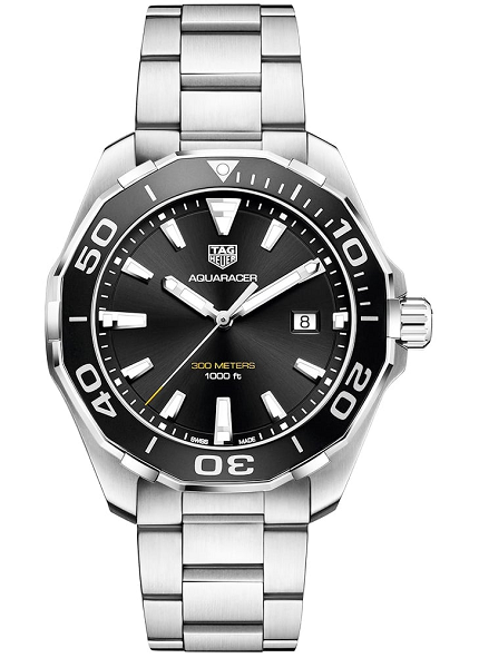 Tag Heuer Aquaracer 300M Quartz Negro Dial Hombres WAY101A.BA0746