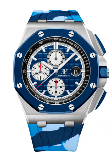 Replica reloj Audemars Piguet Royal Oak Offshore 42 Acero inoxidable/Ceramica/Marina/Caucho 26400SO.OO.A335CA.01