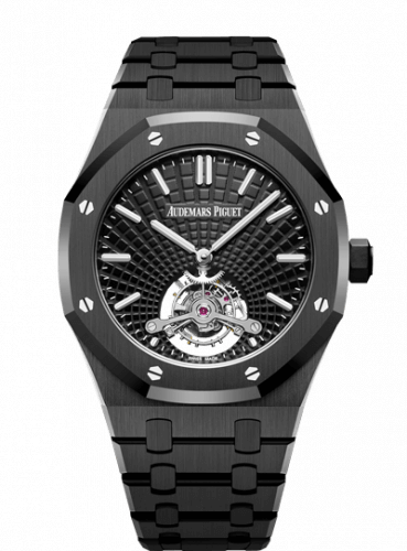 Replica reloj Audemars Piguet Royal Oak Ultra Thin Tourbillon Ceramica/Negro 26522CE.OO.1225CE.01