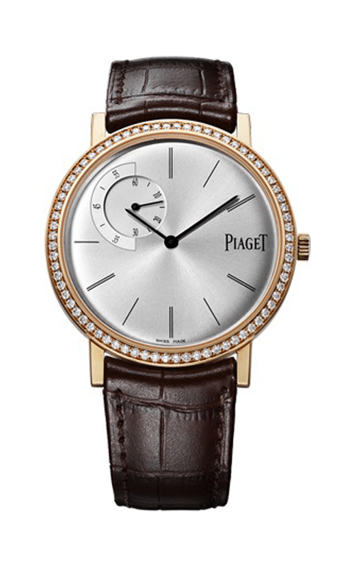 Piaget Altiplano Dial de plata 18 quilates de oro rosa Diamante G0A36118