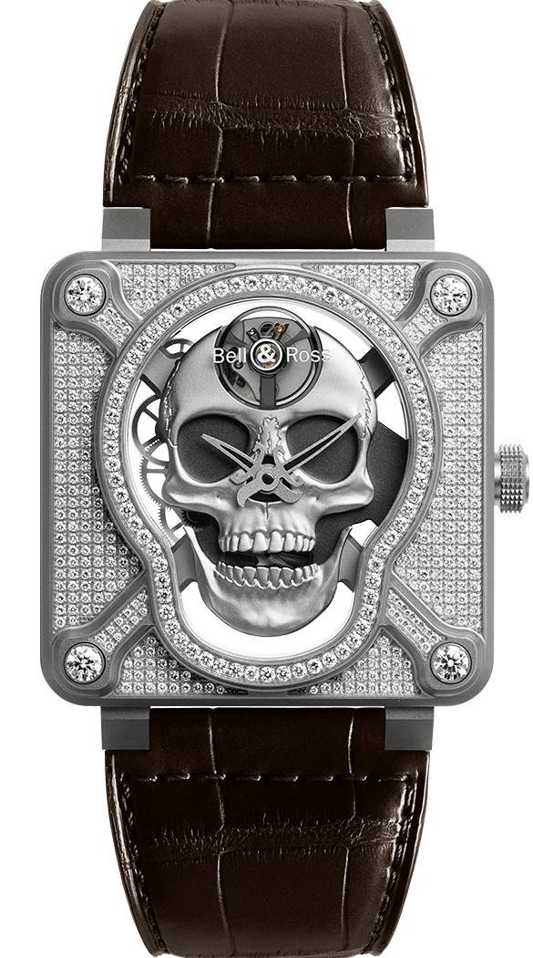 Bell & Ross BR 01 Laughing Skull Full Diamond BR01-SKULL-SK-FLD