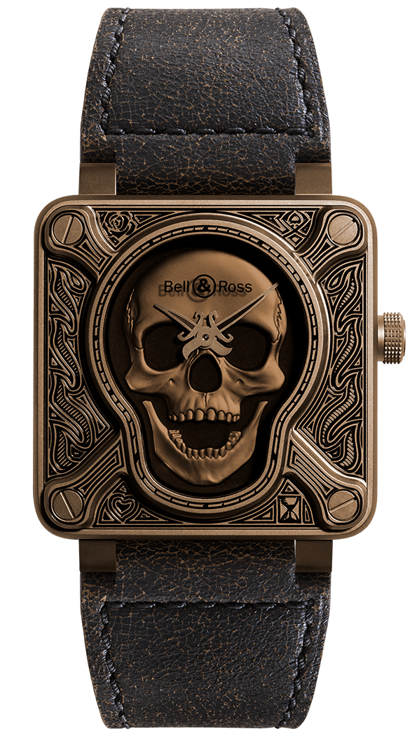 Bell & Ross BR 01 Burning Skull Bronce 46 mm Reloj para hombre BR0192-BURNSK