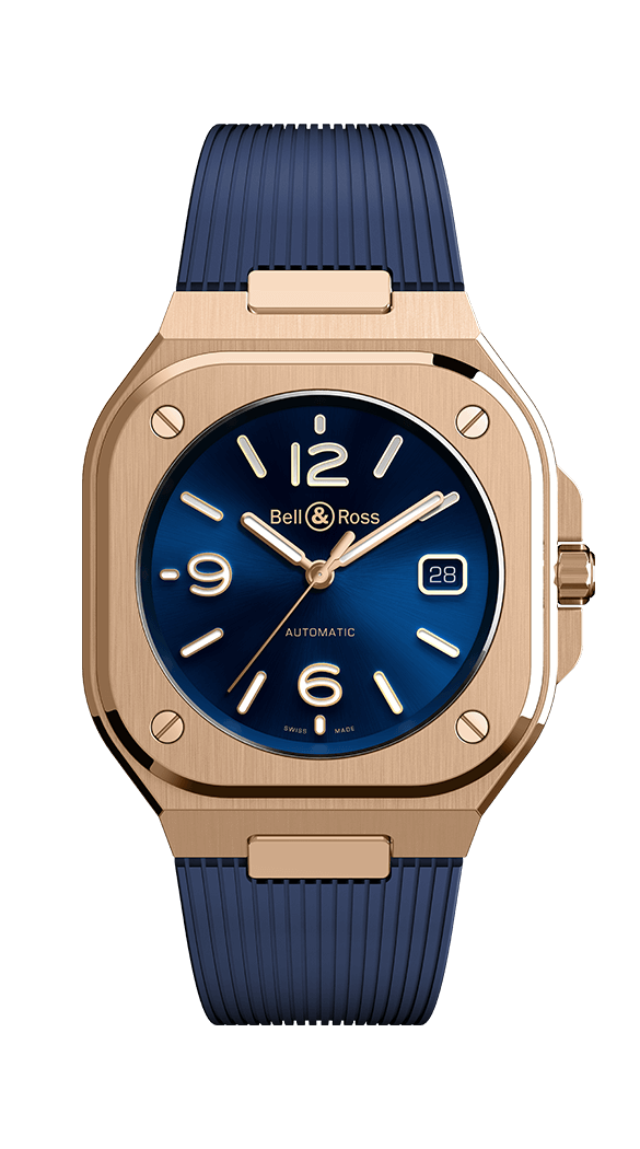 Bell & Ross BR 05 (40 MM) Reloj para hombre con esfera azul acero BR05A-BLU-PG-SRB