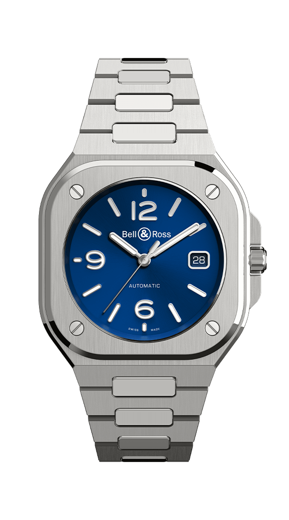 Bell & Ross BR 05 Reloj para hombre de acero con esfera azul BR05A-BLU-ST/SST