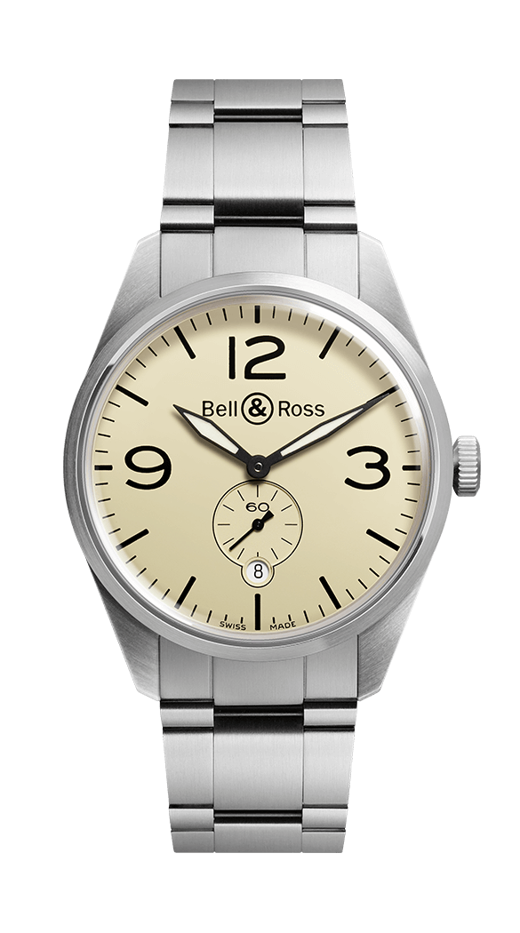 Reloj para hombre Bell & Ross Vintage Original Beige Steel BRV123-BEI-ST/SST