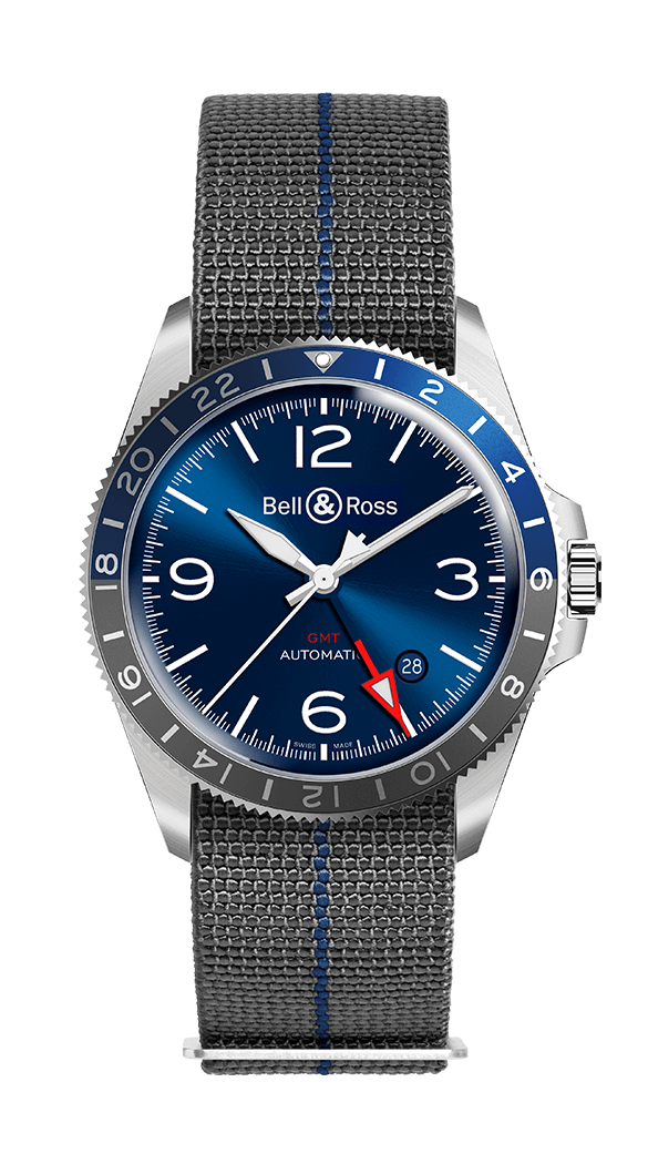 Bell & Ross BR V2-93 GMT Acero azul