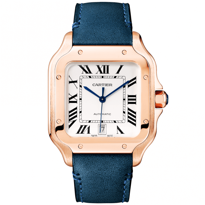 Cartier Santos de Cartier grande de oro rosa de 18 quilates WGSA0018