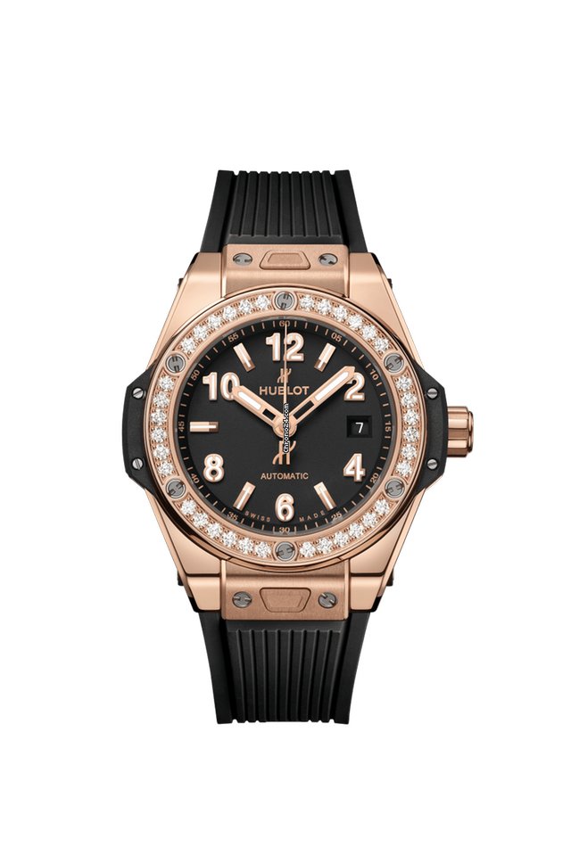 Hublot Big Bang 33mm One Click 18K King Gold Diamantes 485.OX.1180.RX.1204