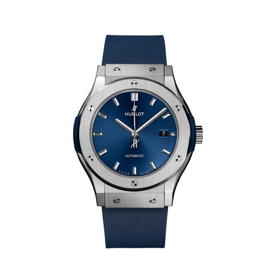 Hublot Classic Fusion Titanio Azul Caucho 542.NX.7170.RX