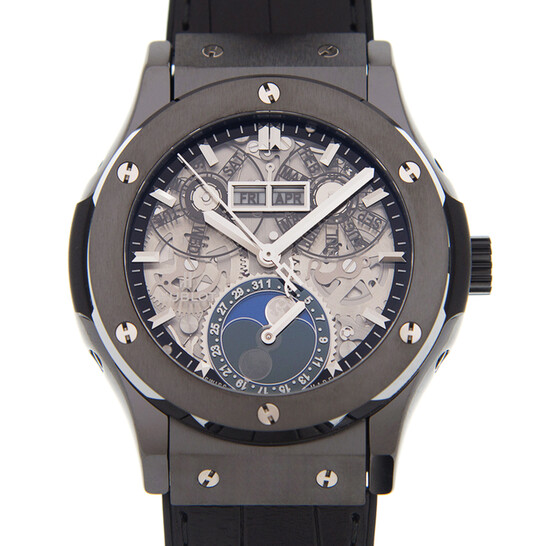 HUBLOT Classic Fusion Aerofusion Fase Lunar Negro Magico Plata 547.CX.0170.LR