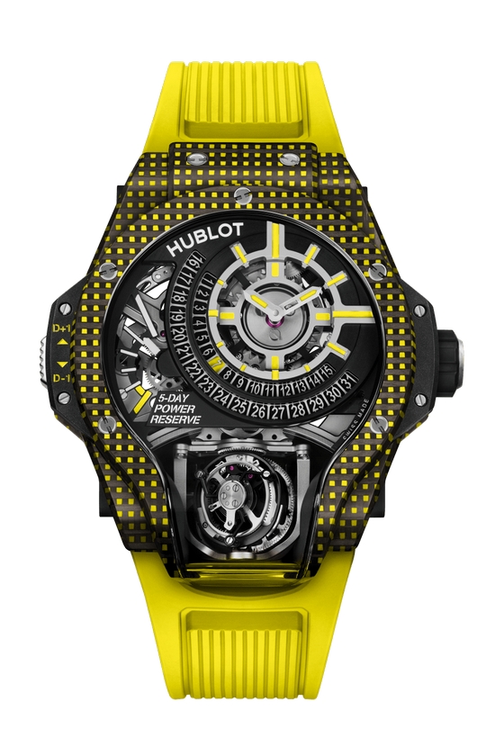 Hublot MP-09 Tourbillon Bi-Axis Amarillo 3D Carbono 49mm 909.QDY.1120.RX