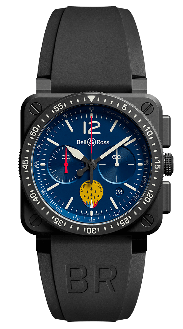 Replicas Bell & Ross BR 03-94 Patrouille de France Esfera azul BR0394-PAF1-CE-SRB