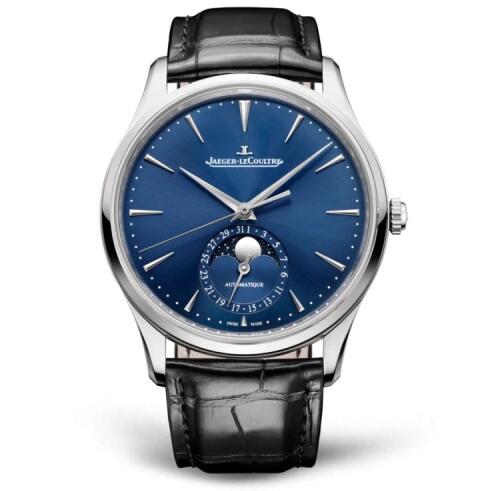 Jaeger-LeCoultre Master Ultra Thin Moon acero inoxidable esfera azul 1368480 Reloj