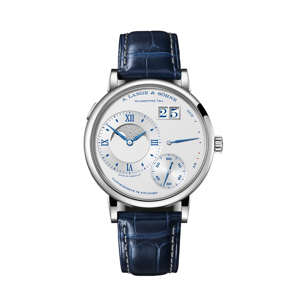 A Lange&Sohne GRAND LANGE 1 FASE LUNA 25 Aniversario Oro blanco 18 quilates 139.066 Reloj