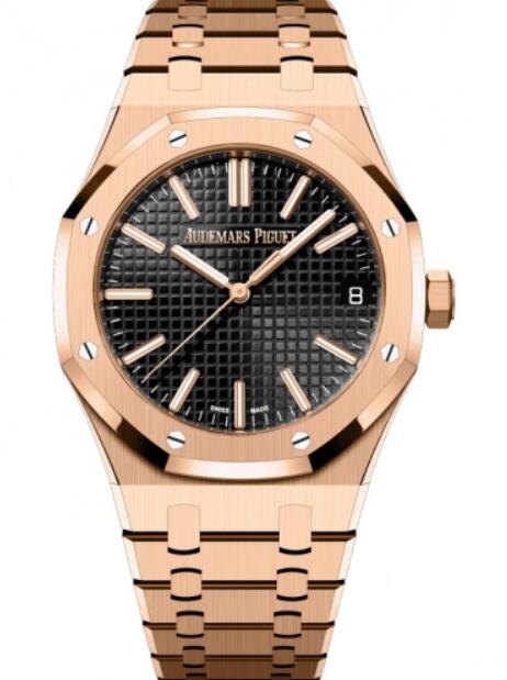 Audemars Piguet Royal Oak Automatico 50 Aniversario Oro rosa 41 mm Esfera negra 15510OR.OO.1320OR.02 Reloj