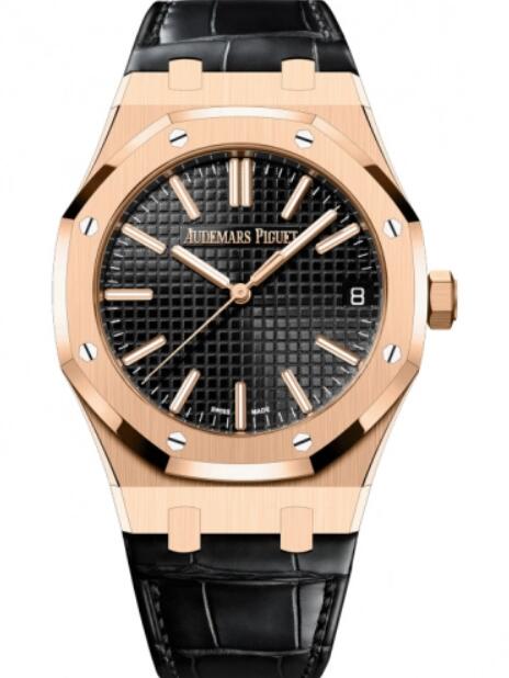 Audemars Piguet Royal Oak Automatico 50 Aniversario Oro rosa 41 mm Esfera negra 15510OR.OO.D002CR.01 Reloj