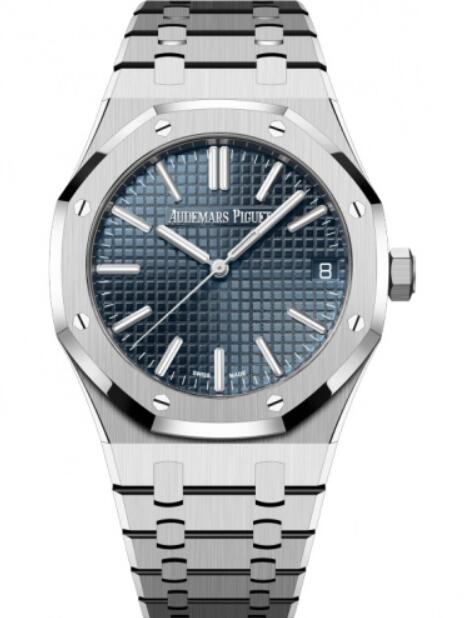 Audemars Piguet Royal Oak Automatico 50 Aniversario Acero inoxidable 41 mm Esfera azul con indice 15510ST.OO.1320ST.01 Reloj