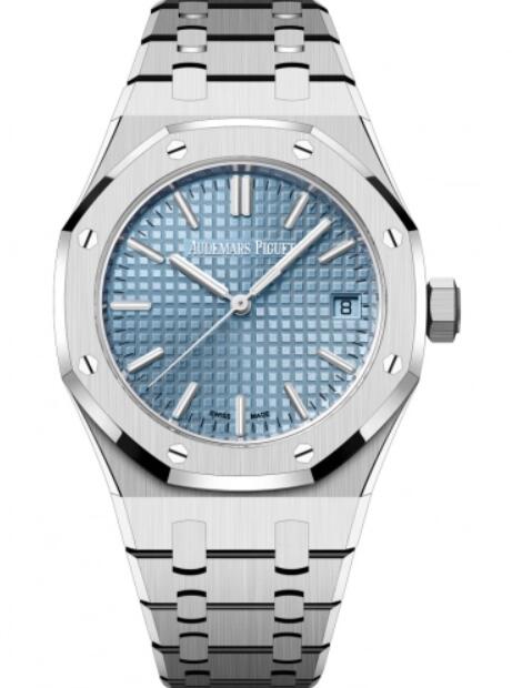 Audemars Piguet Royal Oak Automatico Acero inoxidable 37 mm Esfera azul claro 15550ST.OO.1356ST.04 Reloj