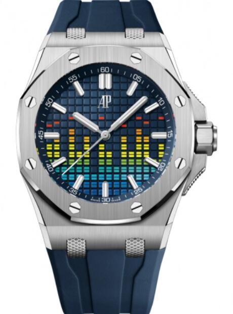 Audemars Piguet Royal Oak Offshore Selfwinding-Music Edition Titanio 43 mm Esfera azul 15600TI.OO.A343CA.01 Reloj