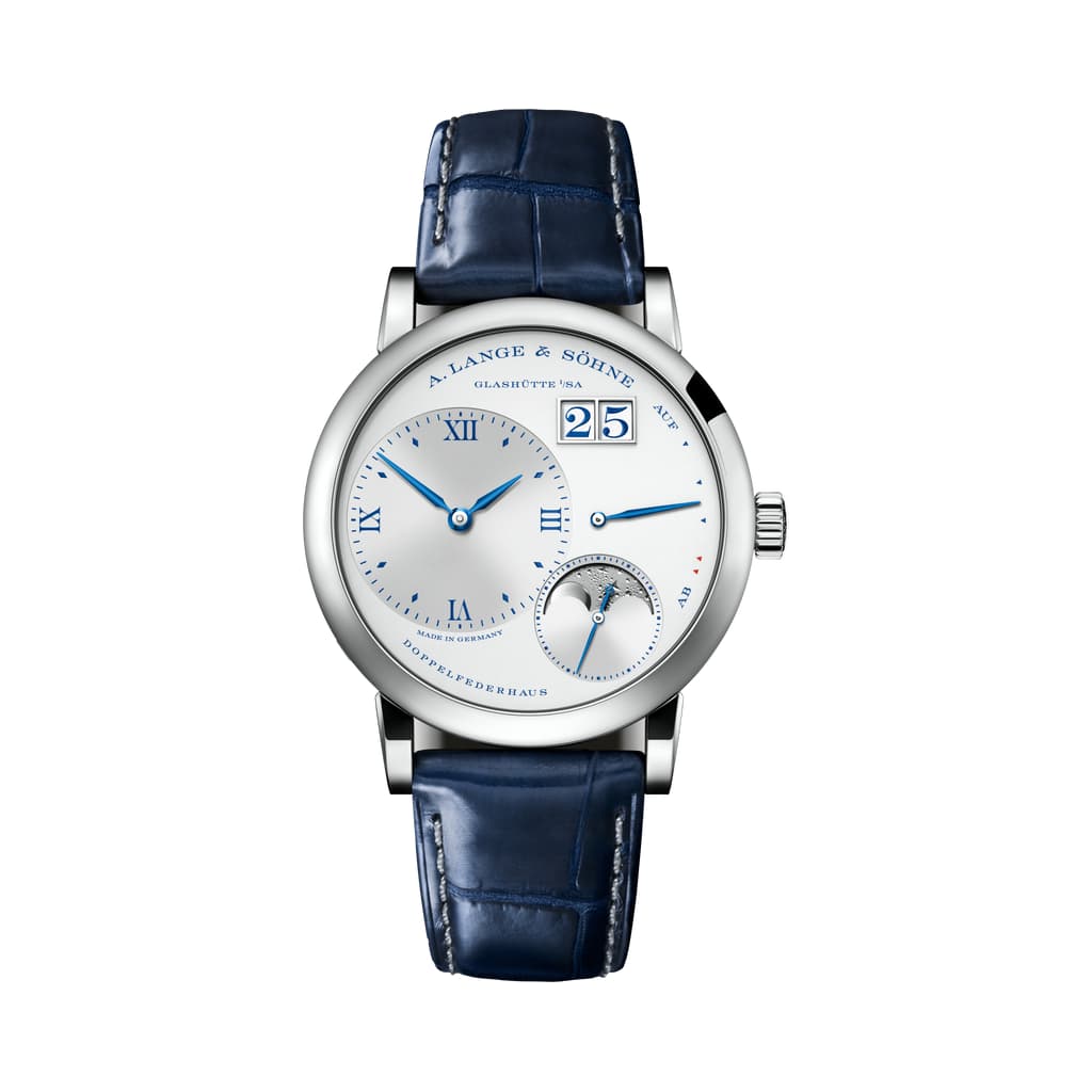 A Lange&Sohne LITTLE LANGE 1 MOONPHASE 25 Aniversario en oro blanco de 18 quilates 182.066 Reloj