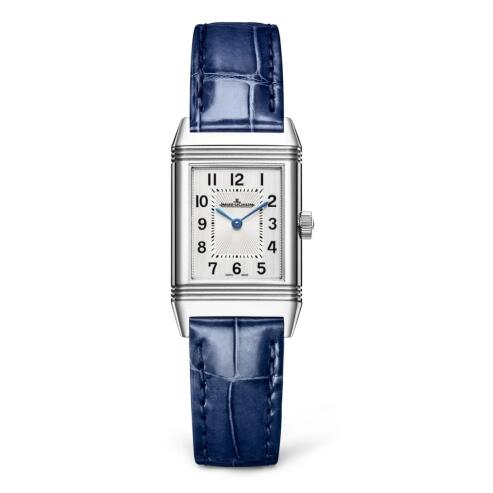 Jaeger-LeCoultre Reverso Classic Pequeno Acero Inoxidable Plata Cocodrilo 2608440 Reloj