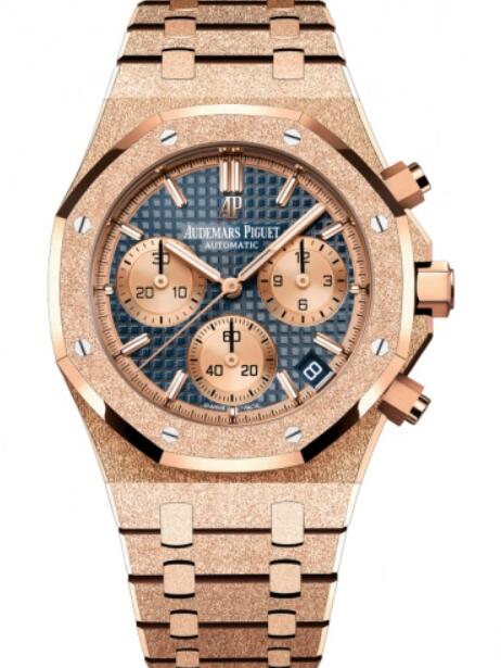 Audemars Piguet Royal Oak Frosted Gold Automatico Cronografo Oro rosa 41 mm Azul 26239OR.GG.1224OR.01 Reloj