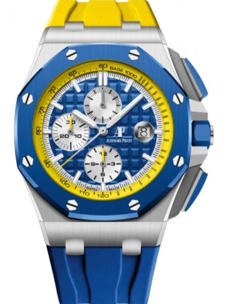 Audemars Piguet Royal Oak Offshore Automatico Cronografo Bandera de Ucrania Acero inoxidable Azul/Amarillo marcar 26400SO.OO.A057CA.01 Reloj