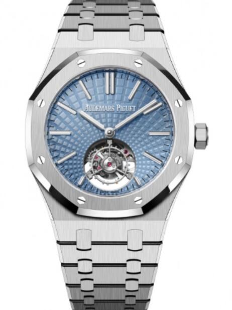 Audemars Piguet Royal Oak Automatico Tourbillon Volador Platino 41mm Azul Claro 26530PT.OO.1220PT.01 Reloj