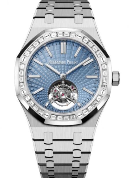 Audemars Piguet Royal Oak Automatico Tourbillon Volador Platino 41mm Azul Claro 26535PT.ZZ.1220PT.01 Reloj