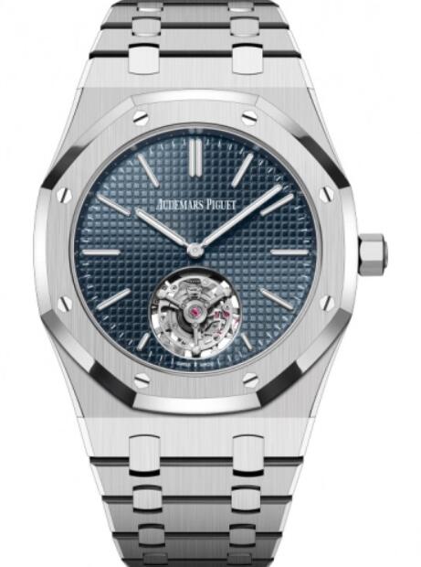 Audemars Piguet Royal Oak Automatico Flying Tourbillion Jumbo Extra Thin 50th Anniversary Acero inoxidable 39 mm Esfera azul 26670ST.OO.1240ST.01 Reloj