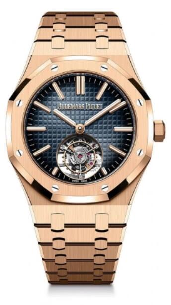 Audemars Piguet Royal Oak Automatico Flying Tourbillion Oro rosa 41 mm Azul 26730OR.OO.1320OR.01 Reloj