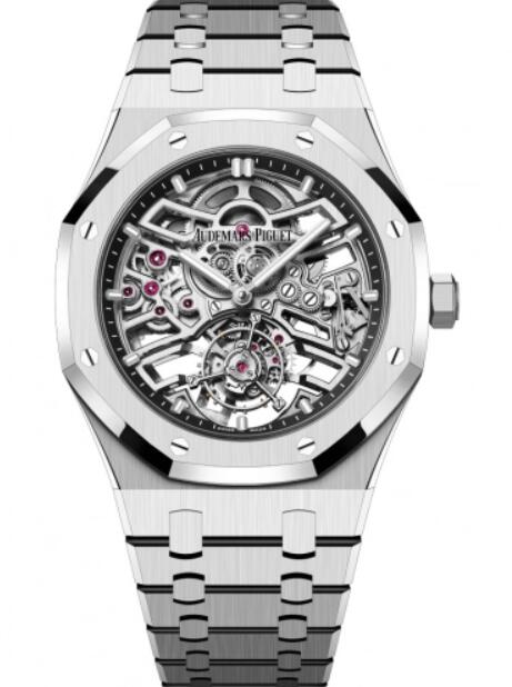 Audemars Piguet Royal Oak Automatico Tourbillon Volante Acero Inoxidable 41mm Calado Skeleton 26735ST.OO.1320ST.01 Reloj