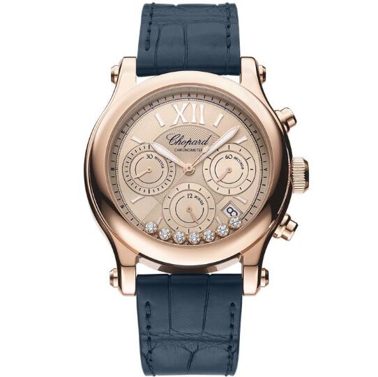 Chopard Happy Sport Chrono Oro Diamantes Automatico 40 mm 274653-5001 Reloj