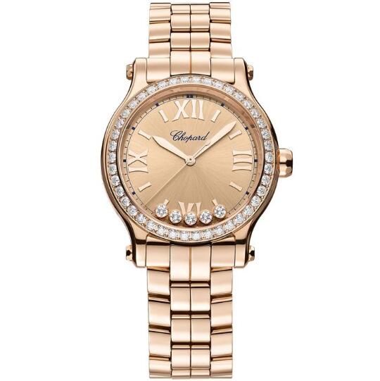 Chopard Happy Sport Oro rosa Diamantes Automatico 33 mm 275378-5009 Reloj